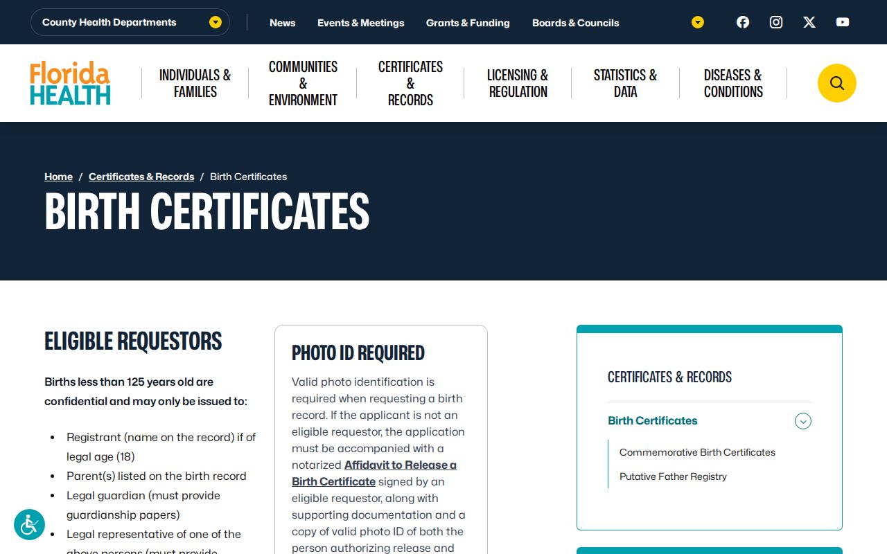 St. Cloud residents directory Florida birth records access