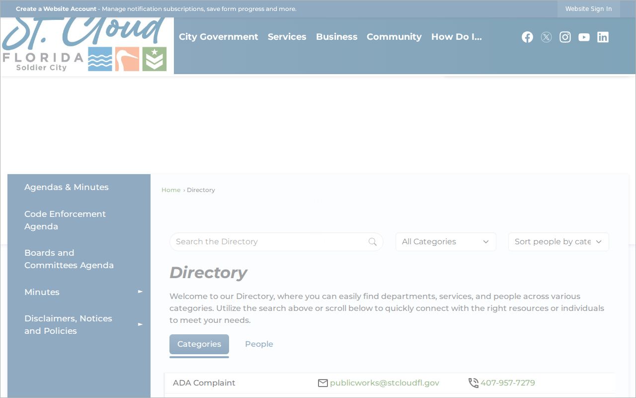 St. Cloud residents directory city department contacts