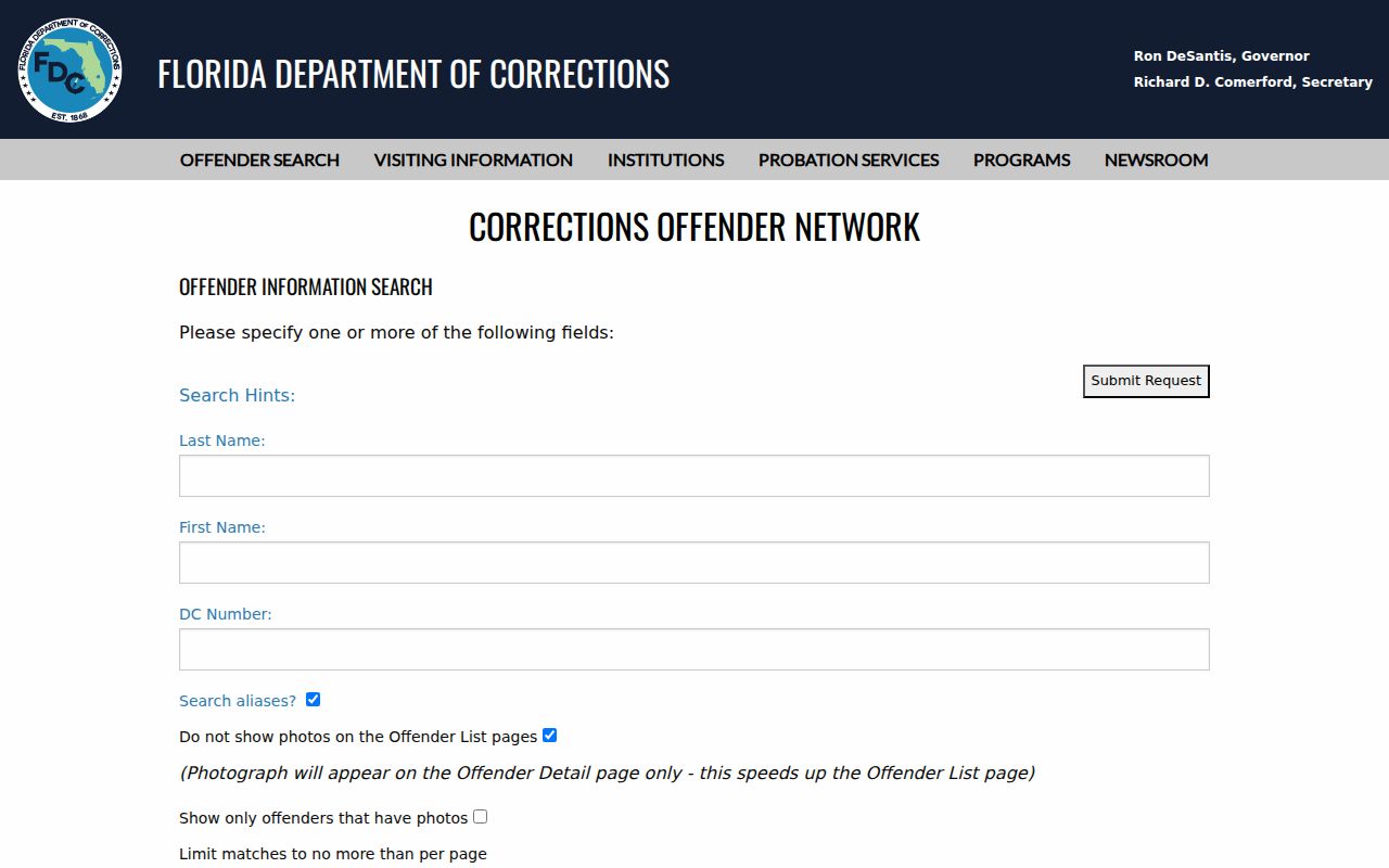 Florida corrections source in a St. Cloud resident lookup